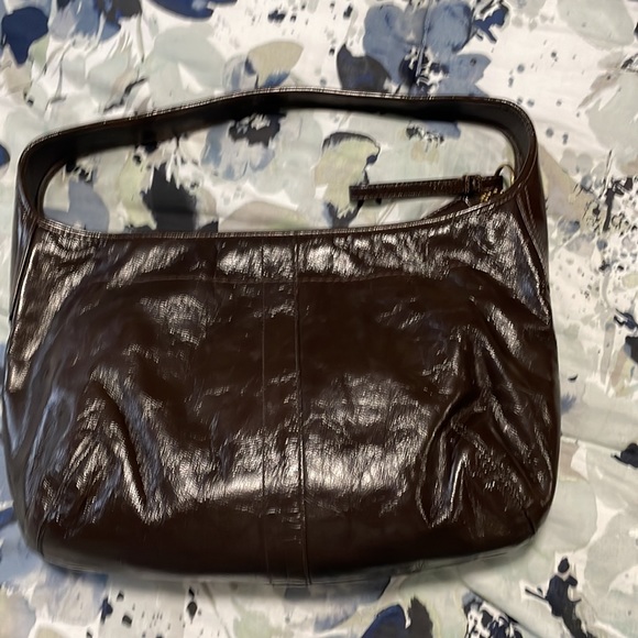 Brown patent Coach handbag - Picture 4 of 7